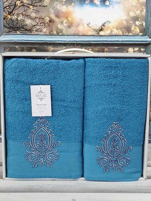 Moz Bantik Sky 2в1подарунковий набір рушників. 480 г/м2. Moz Туреччина. MOZ-BANTIK-SKY фото